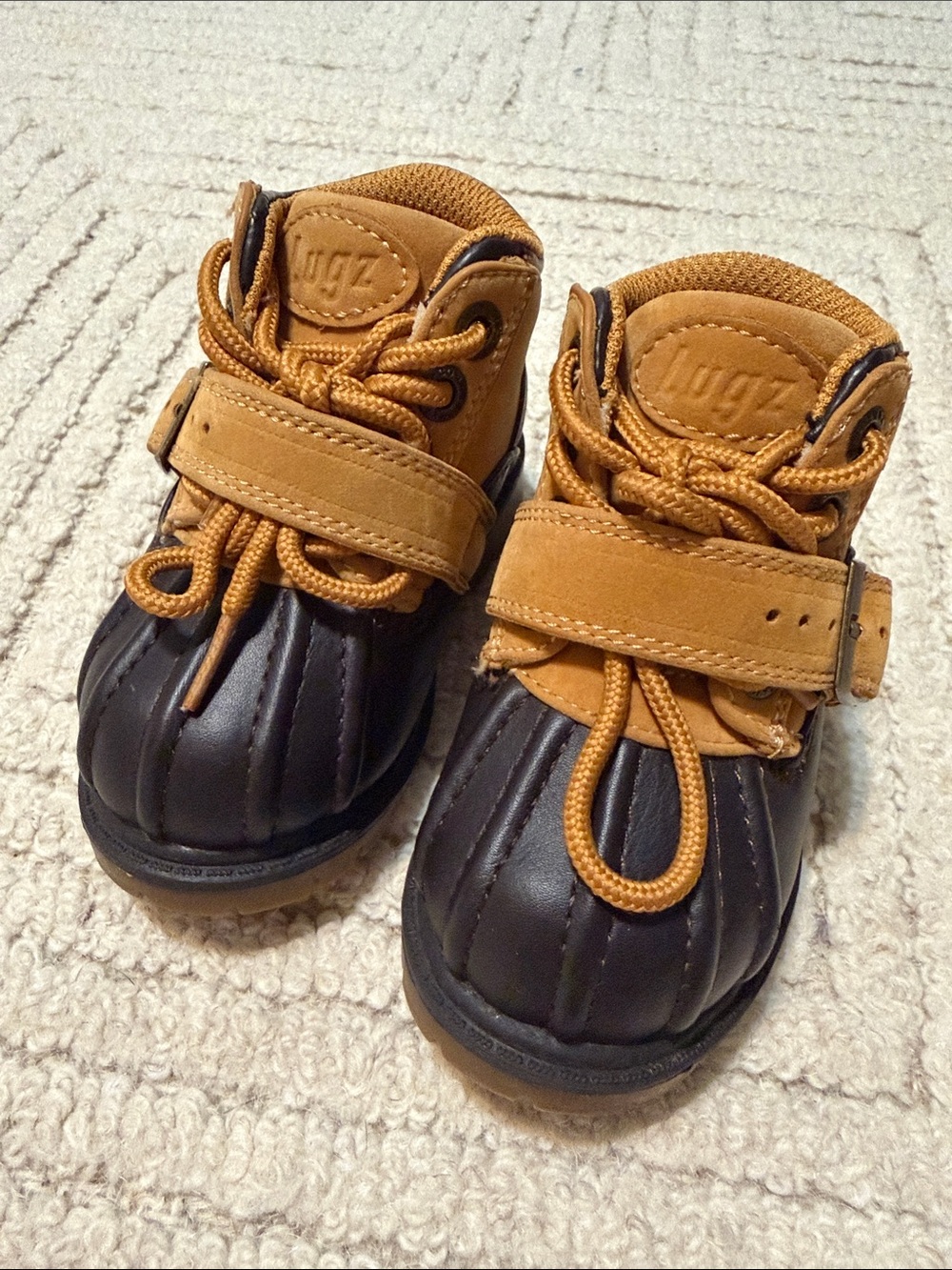 Lugz Kids Brown and Tan Duck Boots